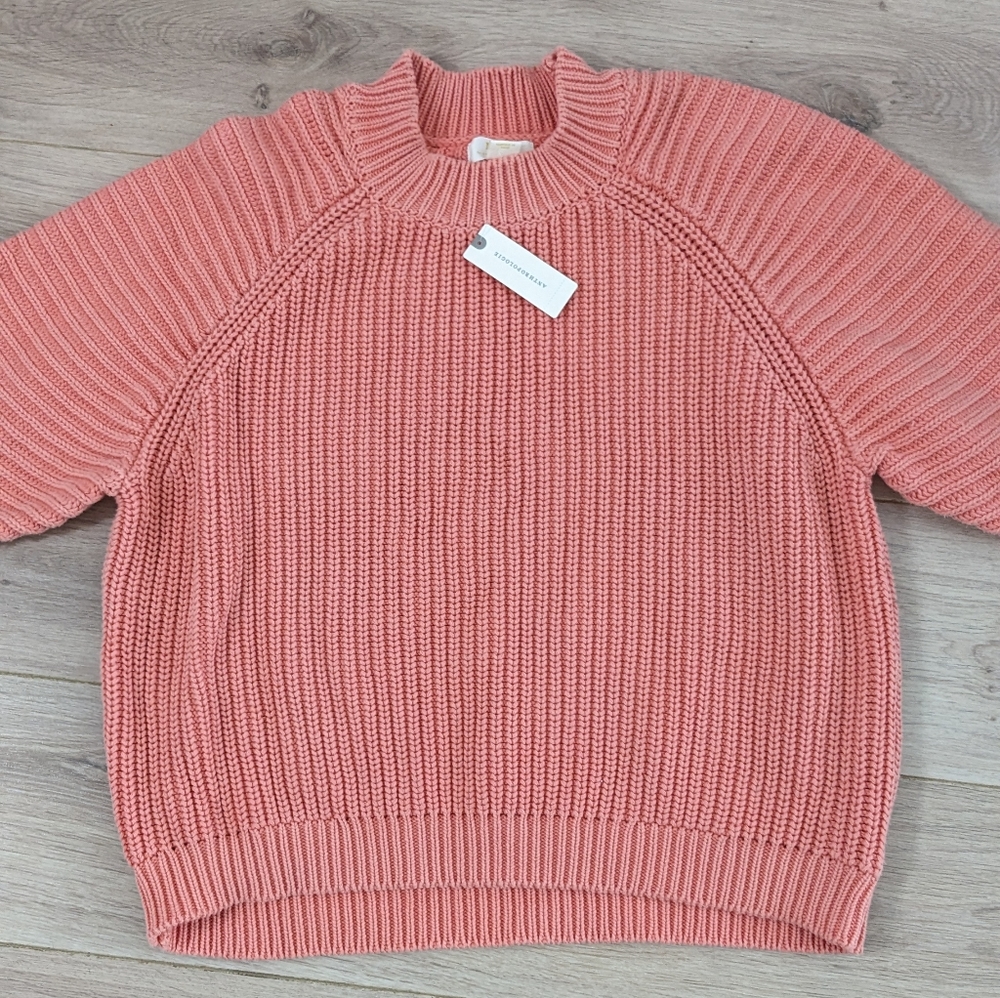 Anthropologie Maeve cotton sweater Sz L - Picture 4 of 5